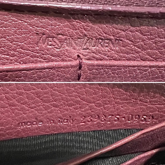 Authentic YSL Studded Monogram Zip Around Goat Skin Wallet - Picture 12 of 12